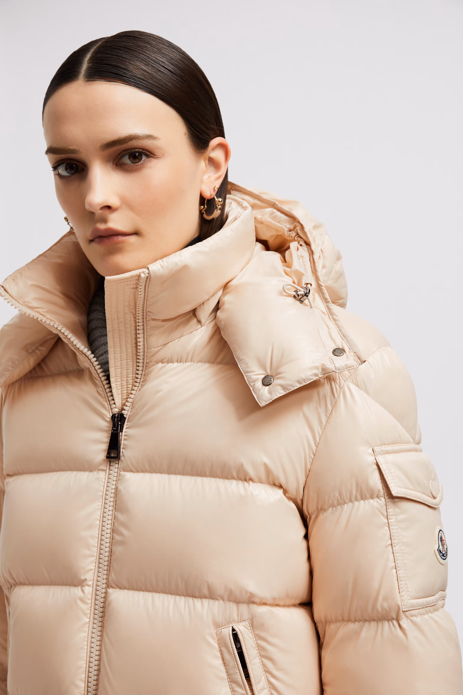 Plumífero corto con capucha Maire Mujer Beige Moncler 4